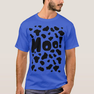 Lustiges Moo-Kuh-Muster für ein faules Halloween-K T-Shirt