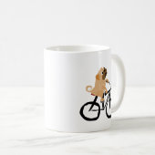 Lustiges Mops-Welpen-Hundereitfahrrad Kaffeetasse (VorderseiteRechts)