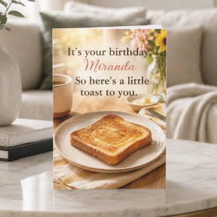 Lustiges Morgen Frühstück Kleiner Toast Geburtstag Karte