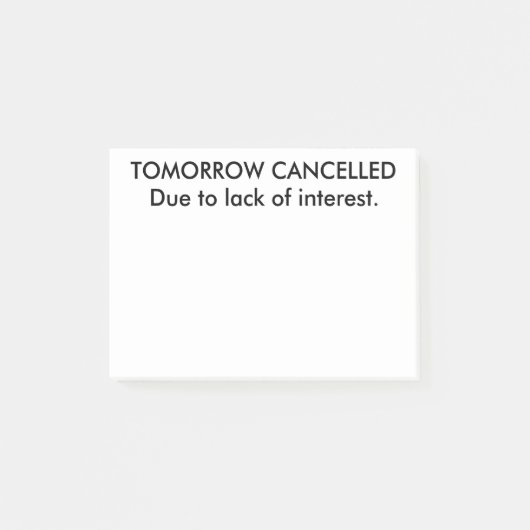 Lustiges Morgen ist annullierte Post-It Klebezettel (Vorderseite)