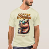 Lustiges Morgenkaffee-Trinker T-Shirt (Vorderseite)