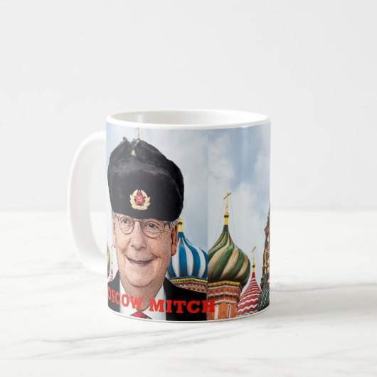 Lustiges Moskau Mitch Kaffeetasse (Vorderseite Links)