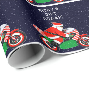 Lustiges Motorrad-Geschenk Geschenkpapier