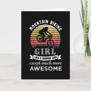 Lustiges Mountainbike-Geschenk für Mädchen Karte