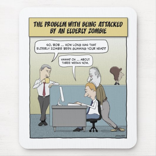 Lustiges mousepad: Älterer Zombie Mousepad (Vorne)
