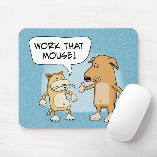 Lustiges mousepad: Cartoon-Katze und Hund Mousepad (Mit Mouse)