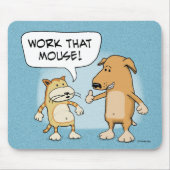 Lustiges mousepad: Cartoon-Katze und Hund Mousepad (Vorne)