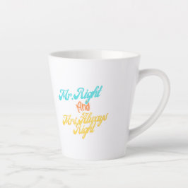 Lustiges Mr. Right und Mrs. Immer Recht Hochzeitsg Milchtasse