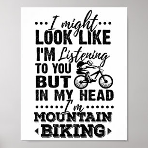 Lustiges Mtb-T-Shirt für Mountainbike-Enthusiasten Poster