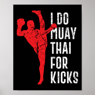 Lustiges Muay-Thai-Boxdesign und Kampfsport MMA Ki Poster