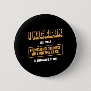 Lustiges Muay-Thai-Kickboxen und Mixed Martial Art Button
