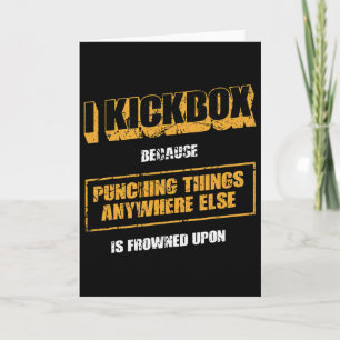 Lustiges Muay-Thai-Kickboxen und Mixed Martial Art Karte
