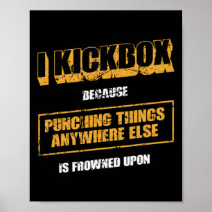 Lustiges Muay-Thai-Kickboxen und Mixed Martial Art Poster