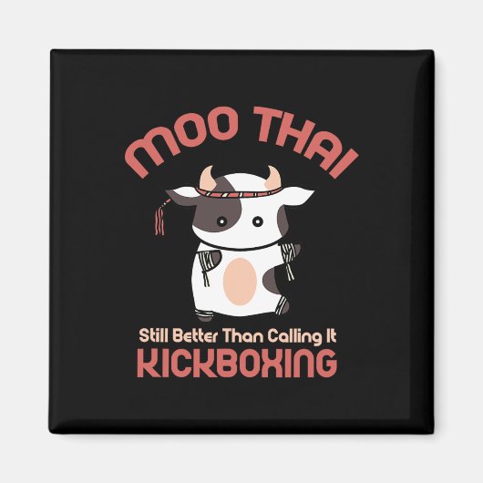 Lustiges Muay Thai Moo Thai Kickboxen Magnet (Vorne)
