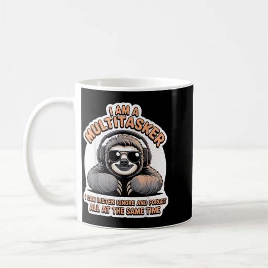 Lustiges Multitasking-Zitat Sarkastischer Humor Gr Kaffeetasse (Links)