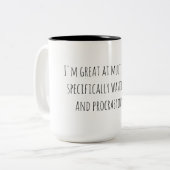 Lustiges Multitasking Zweifarbige Tasse (Vorderseite Links)