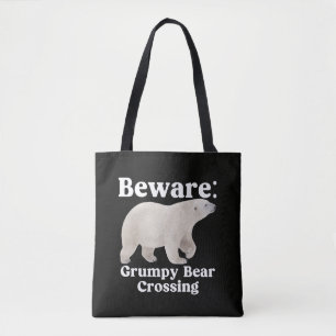 Lustiges Murrbär-Übergangsschild-Design Tasche