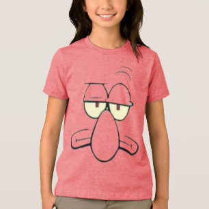 Lustiges mürrisches Cartoon-Gesicht Kinder Rosa T- Tri-Blend Shirt