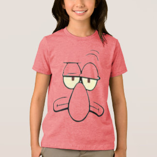 Lustiges mürrisches Cartoon-Gesicht Kinder Rosa T- Tri-Blend Shirt