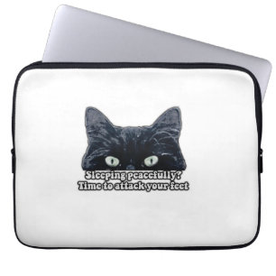 Lustiges mürrisches Katzen-Meme für Katzenbesitzer Laptopschutzhülle