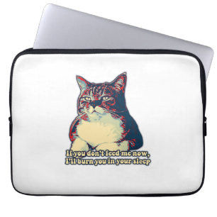Lustiges mürrisches Katzen-Meme für Katzenbesitzer Laptopschutzhülle