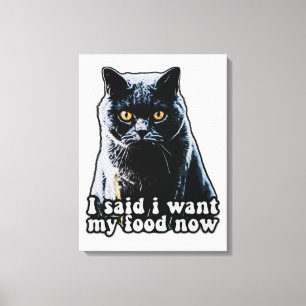 Lustiges mürrisches Katzen-Meme für Katzenbesitzer Leinwanddruck