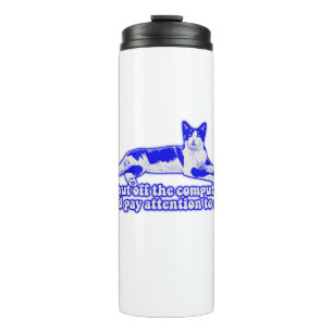 Lustiges mürrisches Katzen-Meme für Katzenbesitzer Thermosbecher