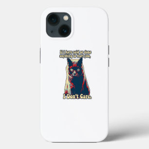 Lustiges mürrisches Katzen-Meme für Katzenliebhabe iPhone 13 Hülle
