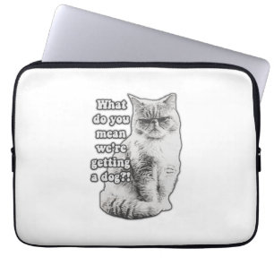 Lustiges mürrisches Katzen-Meme für Katzenliebhabe Laptopschutzhülle