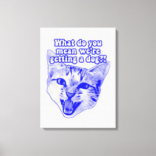 Lustiges mürrisches Katzen-Meme für Katzenliebhabe Leinwanddruck