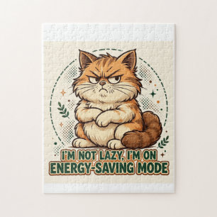 Lustiges mürrisches Katzen-Puzzle Puzzle