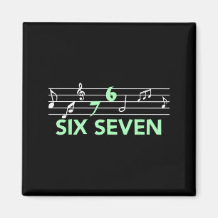 Lustiges Musical 67 Musik Meme Slang Sechs Sieben Magnet