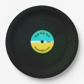 Lustiges musikalisches Blickvinyl, das Pappteller (Vorderseite)