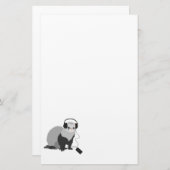 Lustiges Musikfreund-Frettchen Briefpapier (Vorne/Hinten)