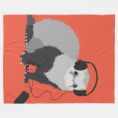 Lustiges Musikfreund-Frettchen Fleecedecke (Vorderseite (Horizontal))