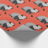 Lustiges Musikfreund-Frettchen Geschenkpapier (Ecke)