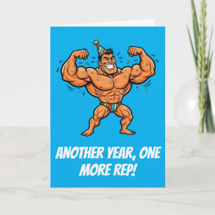 Lustiges Muskel Bodybuilder Geburtstagsgeschenk Karte