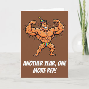 Lustiges Muskel Bodybuilder Geburtstagsgeschenk Karte
