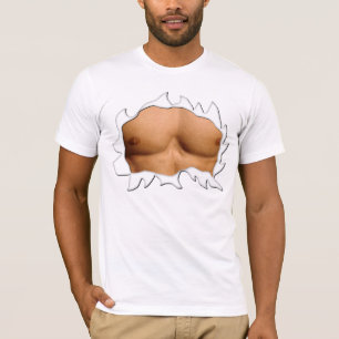 Lustiges Muskel-Shirt Durchsichtig Zerrissen T-Shirt