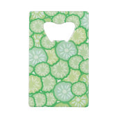 Lustiges Muster der Gurke Geldkarten Flaschenöffner (Rückseite)