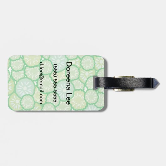 Lustiges Muster der Gurke Gepäckanhänger (Rückseite horizontal)