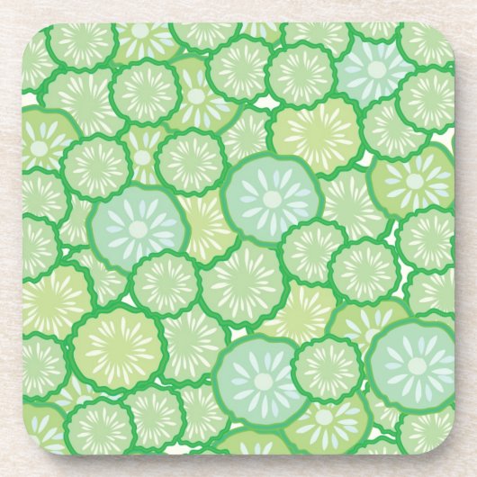 Lustiges Muster der Gurke Getränkeuntersetzer (Vorderseite)