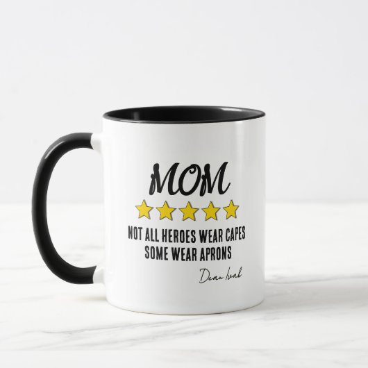 Lustiges Mutter Heldin Chef Geschenk Muttertag Tasse (Links)