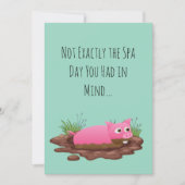 Lustiges Muttertags-Schwein Feiertagskarte (Vorderseite)