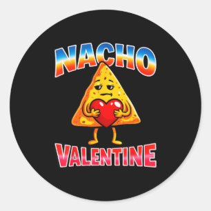 Lustiges Nacho-Valentins-Tags-Mädchen Junge Anti-V Runder Aufkleber
