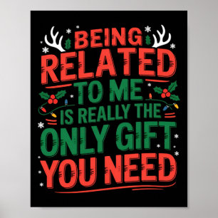 Lustiges nachvollziehbares Weihnachts-Familien-Ges Poster