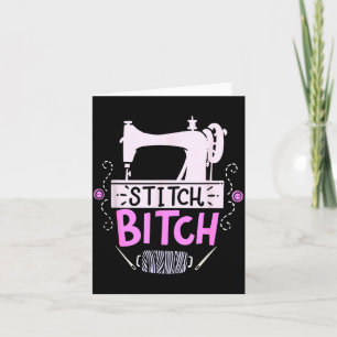 Lustiges Näh- Quilt-Geschenk Karte