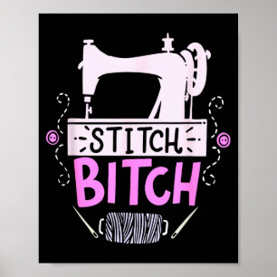 Lustiges Näh- Quilt-Geschenk Poster