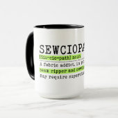 Lustiges Nähen  Tasse (Vorderseite Links)