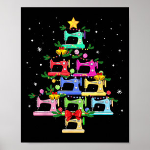 Lustiges Nähen Weihnachtsbaum Weihnachtsbaumschmuc Poster